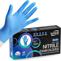 Disposable Nitrile Exam Gloves, Blue, Nitrile Gloves Disposable Latex Free, Medical Gloves, Cleaning Gloves, Food-Safe Rubber Gloves, Powder Free, Non-Sterile, 50-ct Box (Small)