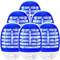 Indoor Bug Zapper Plug in Electronic Mosquito Zapper Fly Zapper Lamp for Bug Insect Trap for Home, Bedroom, Living Room, Office Indoor Use, Pack of 6, Blue ﻿
