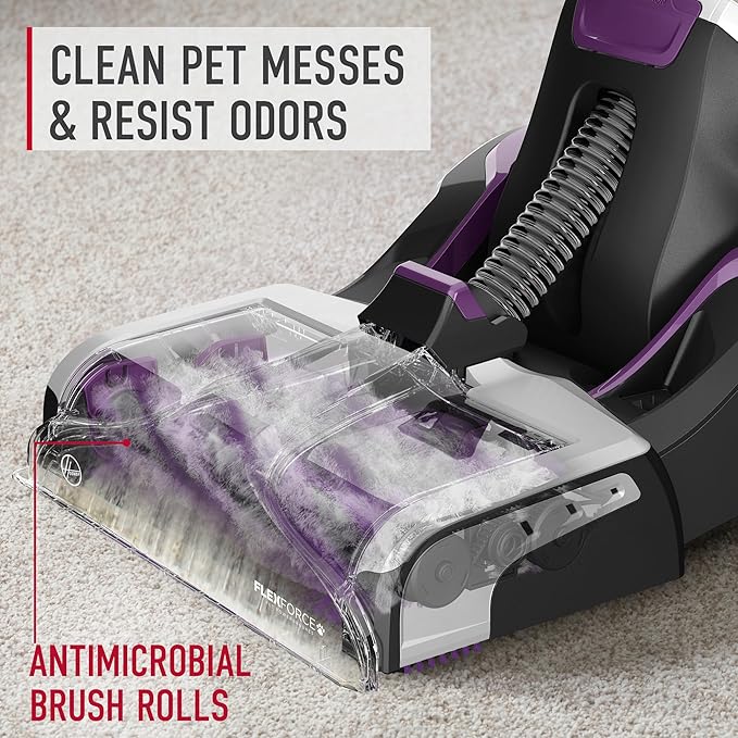 Hoover SmartWash Pet Automatic Carpet Cleaner Machine, with Spot Chaser Stain Remover Wand + 64 oz Pet Carpet Cleaner Solution, Deep Cleaning Carpet Shampoo, AH31925