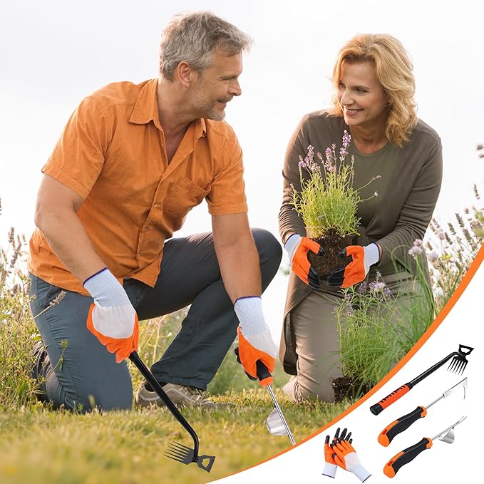 Weed Puller Tool, Manual Portable Stainless Steel Weeder Puller Tool, Crack Weed Remover Gardening Tools for Garden Farm Backyard