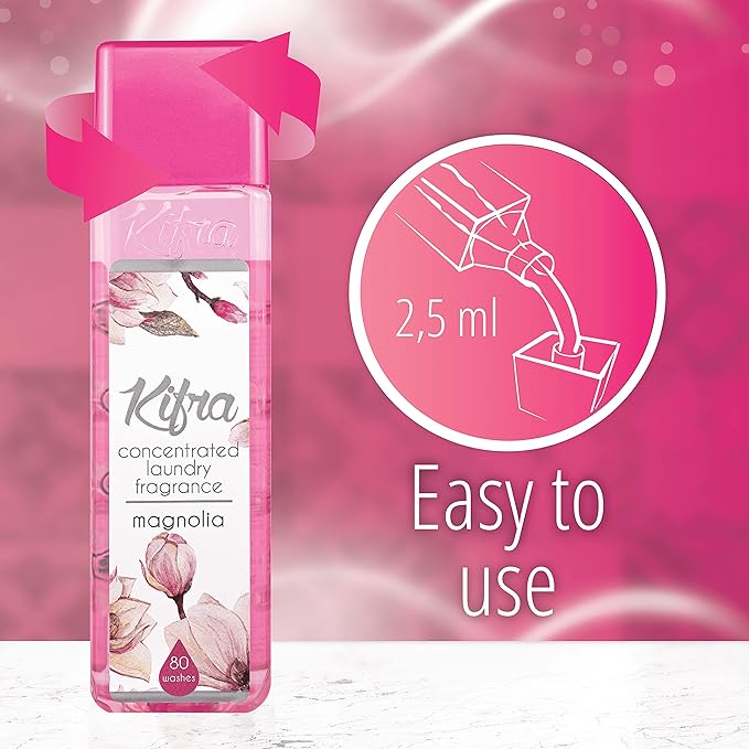 KIFRA MAGNOLIA Concentrated Laundry Fragrance 6.76 Fl Oz 200ml 80 Washing Cycles