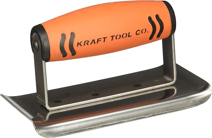 Kraft Tool CF141PF 1/4-Inch Radius Curved End Edger with ProForm Handle, 6 x 3-Inch