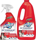 Resolve Pet Specialist Carpet Cleaner, Pet Stain and Odor Remover, Carpet Cleaner Spray, 32fl oz Spray & 60fl oz Refill