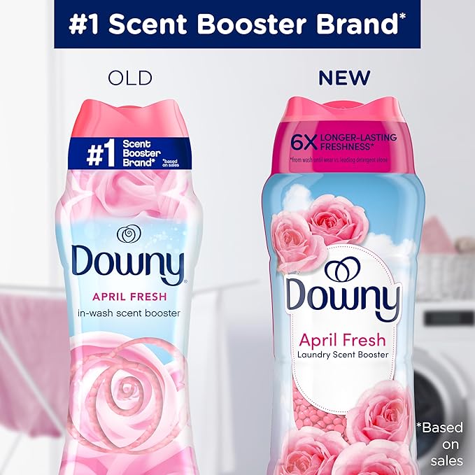 Downy April Fresh In-Wash Laundry Scent Booster Beads, 13.4 oz, laundry scent beads, Long-lasting Freshness