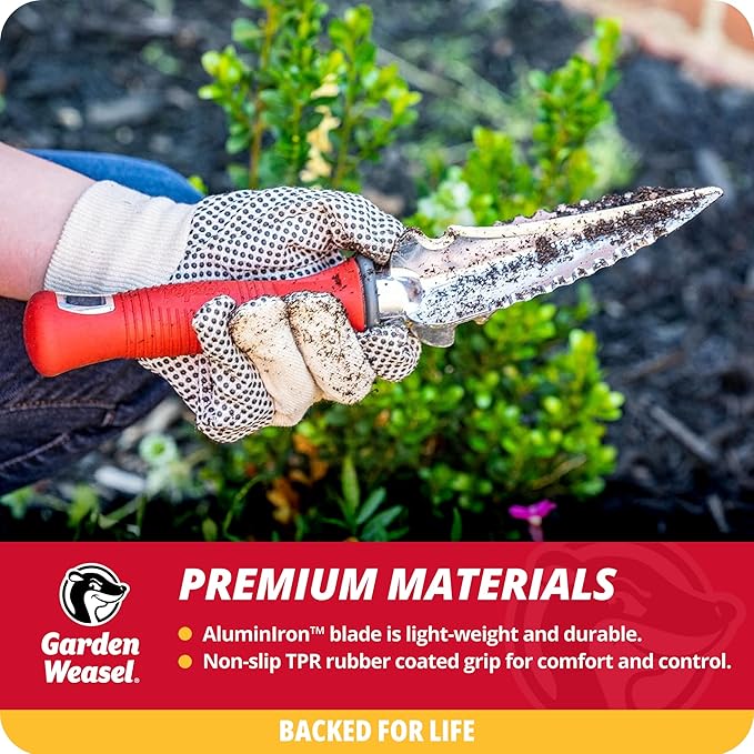 Garden Weasel Multi-Use Transplanter | Dig, Cultivate, Plant, Weed | Planting and Gardening Hand Digging Tool, Heavy Duty Trowel, Mini Gardening Shovel | 91360