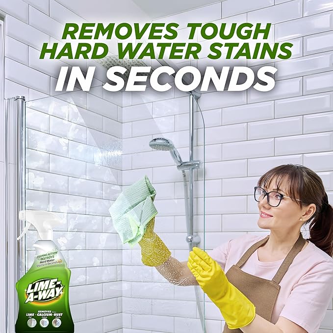 Lime-A-Way Bathroom Cleaner, 32 fl oz Bottle, Removes Lime Calcium Rust (Pack of 2)