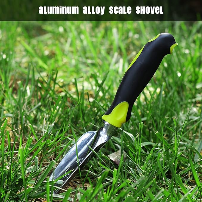 Garden Trowel & Hand Wide Shovel Pointed with Soft Rubberized Non-Slip Ergonomic Handle for Planting, Transplanting, Weeding, Moving and Smoothing Soil - Gardening Gift (Style 2)