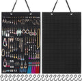 Caffox Hanging Earring Holder, Large Earring Organizer with 20Pcs Extra Hooks for Earrings, Necklaces, Bracelets, Jewelry and Sunglasses, Wall Earring Display for Home, Holds Up To 300 Pairs