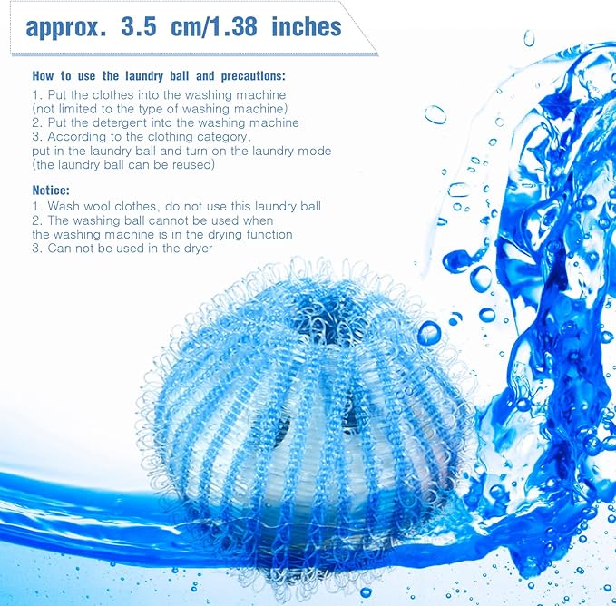 Blulu 12 Pieces Pet Hair Remover for Laundry Dryer Balls Reusable Washing Machine Hair Catcher Pet Dog Cat Catcher Lint Remover (Gray Blue Color)