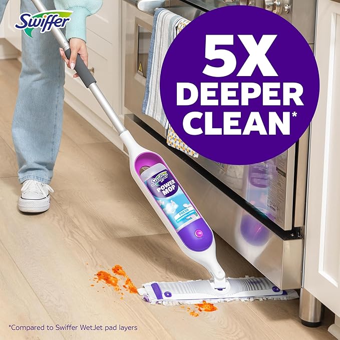 Swiffer PowerMop Multi-Surface Mopping Pad Refills, Made by Swiffer, for Floor Cleaning, 11 Count (Pack of 3)