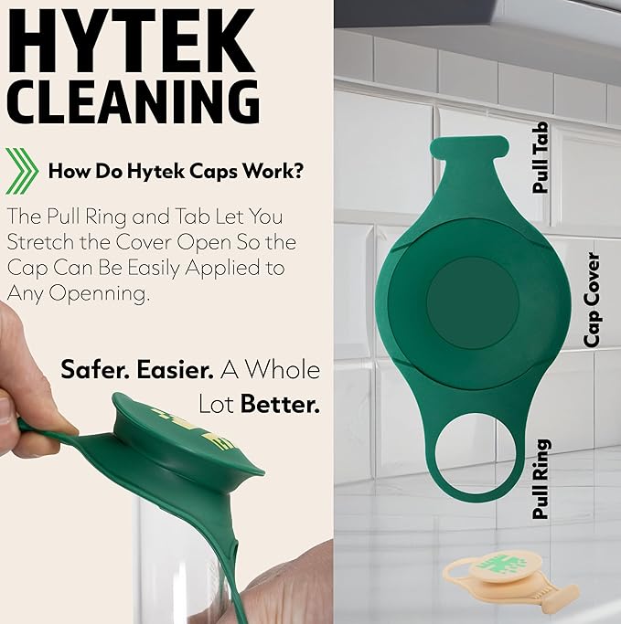 Hygenix StemClenz Reusable Cleaning System Bundle with Hytek Caps | Shake-to-Clean for Small Glass, Tubes & Accessories (Green)