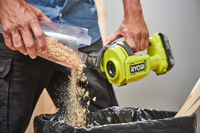 RYOBI - 18V Handheld Vacuum Cleaner with Extension Tube and Hard Floor Brush - 4.24 kPa - 0.85 m3/Min - Collector 600 ML - Comes with Crevice Tool with Retractable Brush - RHV18F-0