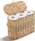 Ziliny Toilet Paper Storage, Toilet Paper Baskets with Lid Container for up to 9 Rolls, for Bathroom Accessories Basket Home Organizer