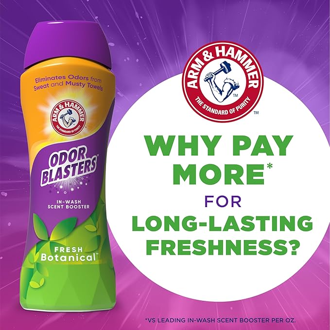 ARM & HAMMER Odor Blasters In-Wash Scent Booster, Fresh Botanical, 24 Oz