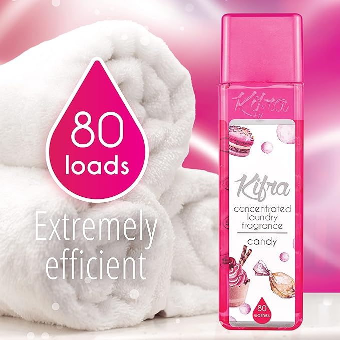 KIFRA CANDY Concentrated Laundry Fragrance 6.76 Fl Oz 200ml 80 Washing Cycles