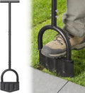Edger Lawn Tool 41.8” Manual Lawn Edger with Ergonomic T-Grip & Wide Footplate Metal Half Moon Grass Edgers for Garden Yard Landscaping Maintenance