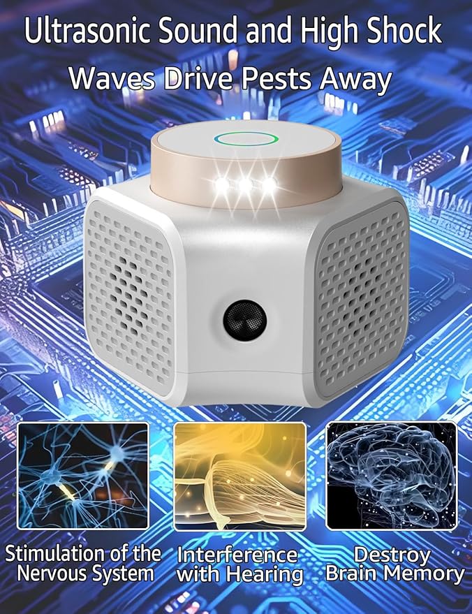 Mice Repellent Indoor Ultrasonic Pest Repeller,Squirrel Mouse Rodent Repellent Indoor Pest Control Device