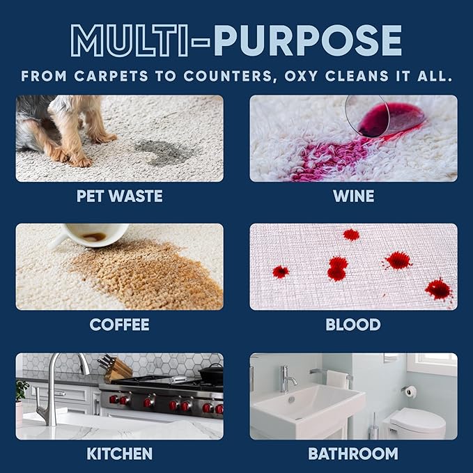 Oxy Pet Carpet Cleaner Spray | Pet Stain Remover for Pet Urine, Cat Pee, Dog Poop | Deep Spot Treating Action on Carpeting, Upholstery, Laundry, Pet Beds & More (32 Fl Oz)