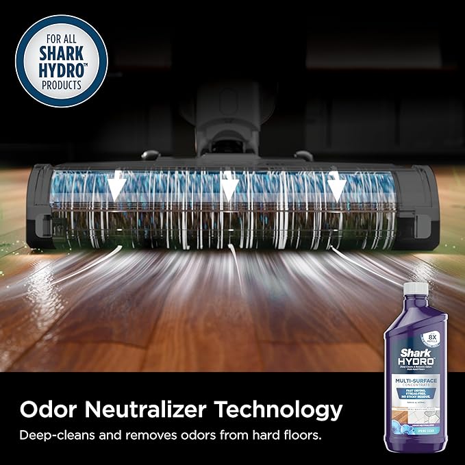 Shark Hydro Multi-Surface Concentrate with Odor Neutralizing Technology, Formulated for Use in All Shark Hydro Wet & Dry Cleaners, Use on Sealed Hardwood, Tile, Laminate, & Stone, 16oz, WWCM16