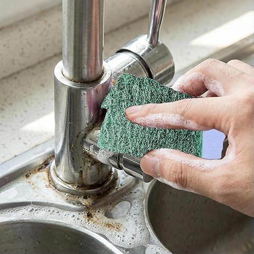 70-Pack Green Stainless Steel Soap Pads | Bulk Reusable Steel Wool Pads | Heavy-Duty Scouring Pads Pot Scrubber
