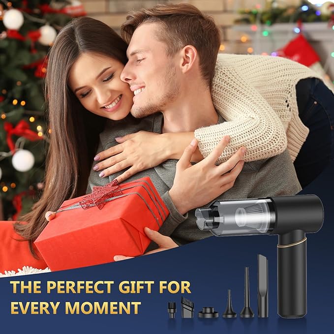 BSRCO Hand Held Vacuum Cordless Rechargeable: 15000PA Powerful Suction Hand Held Car Vacuum Cleaner,1.25 lbs Lightweight & Washable Filter Air Duster and Vacuum Cleaner for Home, Car,Pets
