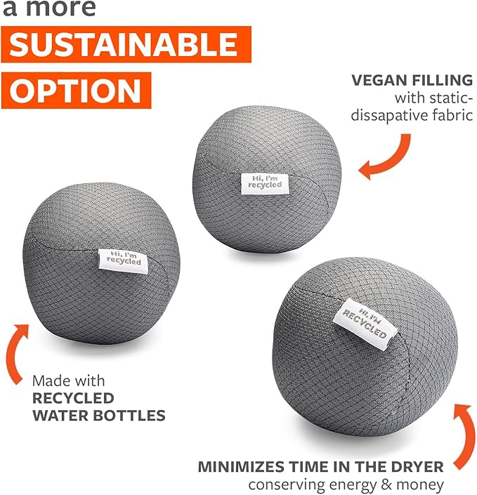 Full Circle Loads of Fun Anti-Static Dryer Balls - Reusable Alternative to Fabric Softener and Laundry Dryer Sheets, Removes Static, Quiter & Lasts Longer Than Wool — Vegan, Made from Recycled Plastic