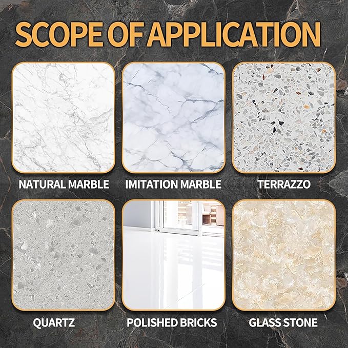 Marble Polishing Powder – for Granite, Marble & Stone Surfaces，Helps Restore Shine and Improve Surface Gloss – For Countertops, Floors & Walls – 2.2 LB(1 Piece)