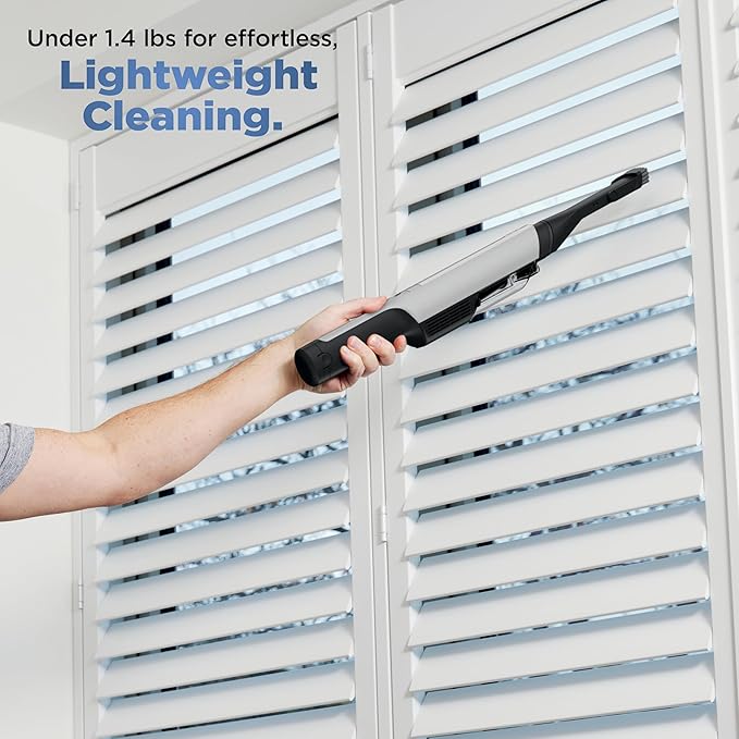 Shark WANDVAC Power PET Cordless Hand Vac, Ultra-Lightweight & Portable with Powerful Suction & Boost Mode, NEW FurFins Tool & Duster Crevice Tool, Designed for Car & Pet Homes, White, WV410WH