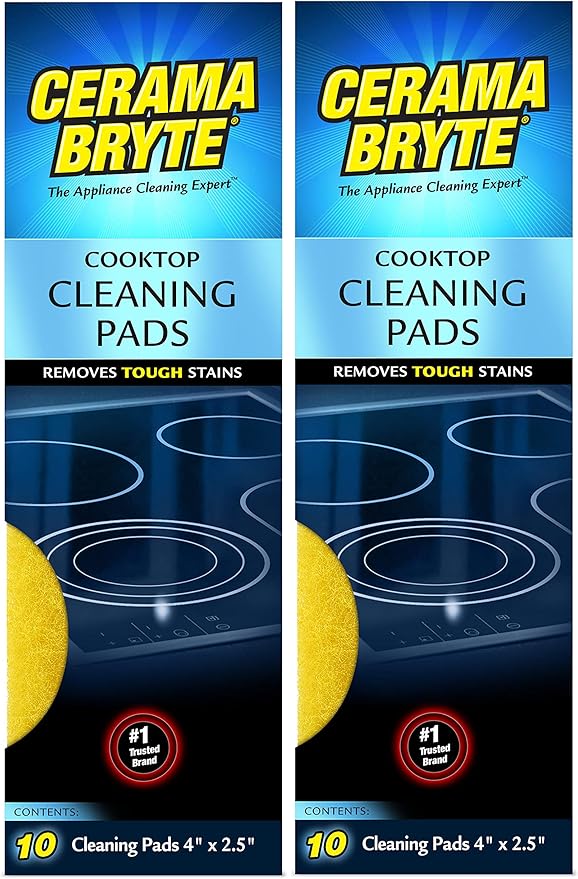 Cerama Bryte Cooktop Cleaning Pads, 10-Count 2 Pack