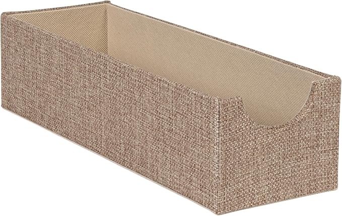 Household Essentials Brown 720-1 Deep Drawer Organizer Box for Storage | 12 in x 4 in x 3.13