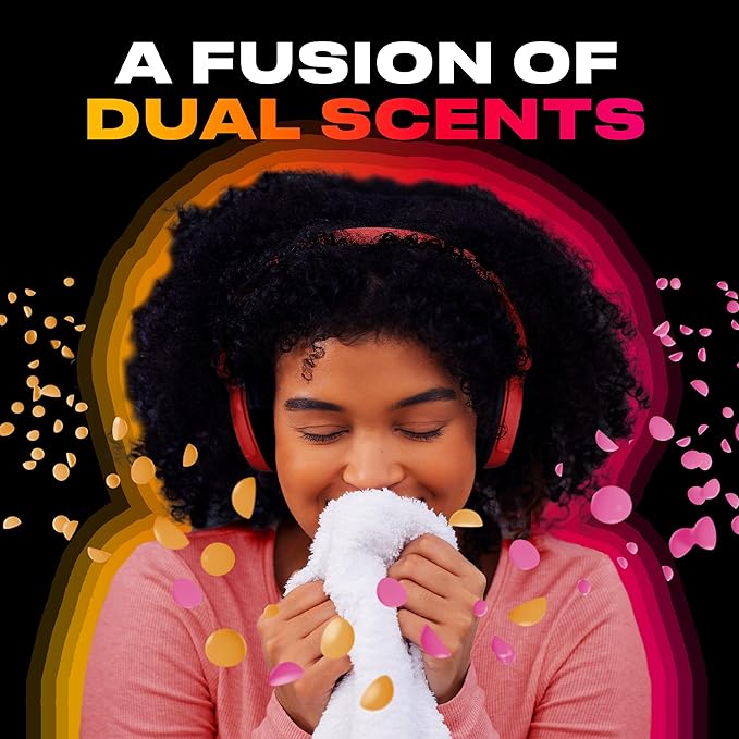 Downy Unstopables Fusions Scent Duos Laundry Scent Booster Beads, Sunset and Citrus Scent, 10.7 OZ, 24hr non-stop freshness with 2 in 1 dual scent laundry scent beads