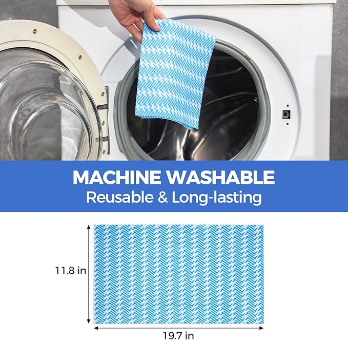 Reusable Cleaning Towels, Multi-Purpose Handy Towel, Blue Handi Wipe Reusable Cloths, Disposabel Dry Kitchen Wipes, Dish Cloths, Durable, Absoebent,Dry Quickly, 50 Count