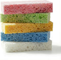Kitchen Sponges- Heavy Duty Cellulose Scrub Dish Sponge for Tough Messes, Scratch Free & Durable, 100% Biodegradable Pop Up Eco Sponges DIY, 5 Colors Sponges