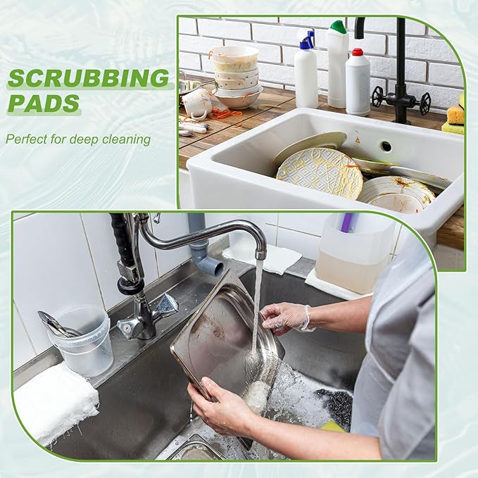 Power Scrub Pads, Scrubbing Pads 800 Grits Scouring Discs - Fitting for (Home Kitchen Cleaning - Drill Attachment - Scrubber Replacement) 20 Pcs & 2 Inch & Dark Red