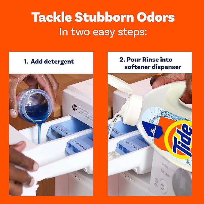 Tide Clean Boost Fabric Rinse, 62 fl oz fl oz, Removes Odors and Residues, Safe on All Fabrics, Free of Dyes and Heavy Perfumes, Original Scent