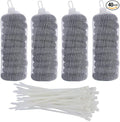40 Pieces Lint Traps Stainless Steel Washing Machine Lint Snare Traps Laundry Mesh Washer Hose Filter with 40 Pcs Cable Ties