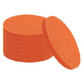 uxcell 8Pcs Scrubber Scouring Pad, 4 Inch 2000 Grits Drill Power Brush Hoop and Loop Scrub Pads Discs Polishing Pad for Household Furniture Automotive Cleaning, Orange