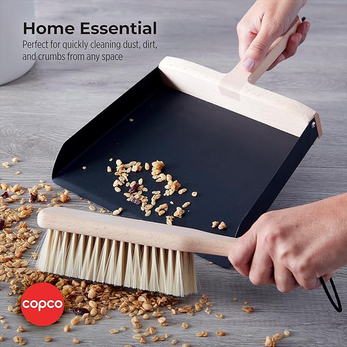 Copco Hand Cleaning Brush with Pan, Beechwood