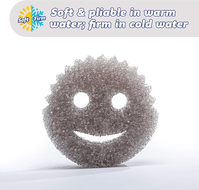 Scrub Daddy Sponge -Style Collection- Scratch-Free Scrubber for Dishes and Home, Odor Resistant, Soft in Warm Water, Firm in Cold, Deep Cleaning Kitchen and Bathroom, Dishwasher Safe, 1ct (3 Pack)