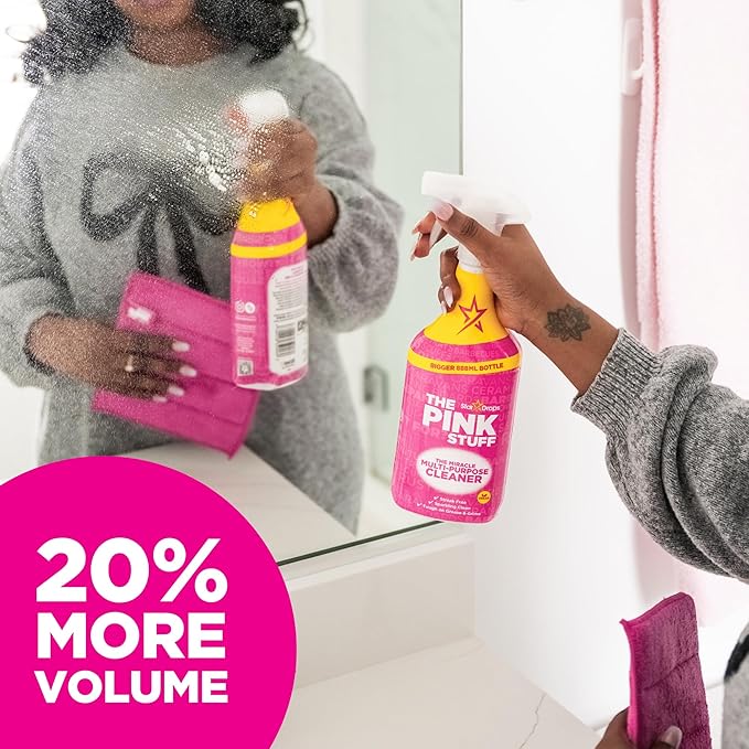 The Pink Stuff Miracle Multi-Purpose Cleaner Spray,30 fl oz – Now 20% More! Powerful All-Purpose Cleaning Solution for Kitchens,Bathrooms,Floors&More – Cuts Through Grease&Grime with Ease,(Pack of 2)