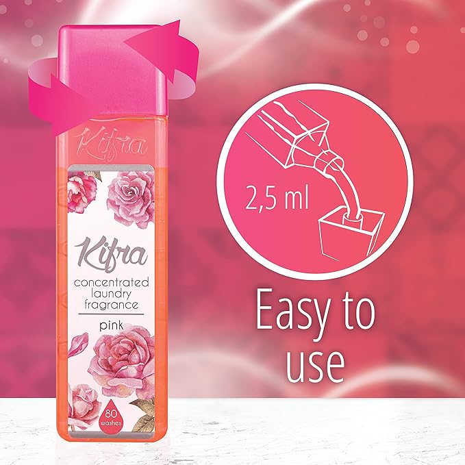 KIFRA PINK Concentrated Laundry Fragrance 6.76 Fl Oz 200ml 80 Washing Cycles