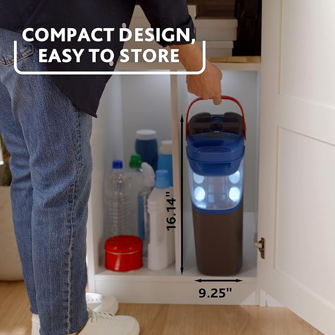 O-Cedar H2prO Flat Mop System | Quick Cleaning Tool | Clean with Water | Machine Washable Reusable Microfiber Mop Pad | Safe on Wood Floors, Vinyl, Tile, Baseboards, Walls
