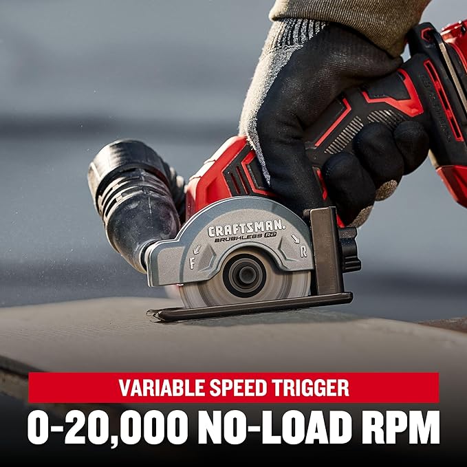 CRAFTSMAN V20 3 Inch Cordless Cut-Off Tool with Forward and Reverse Functions, Bare Tool Only (CMCM300B)