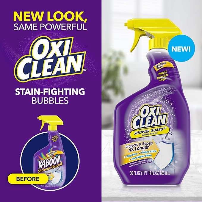 OxiClean Shower Guard Daily Shower Cleaner, 30 oz., Protects & Repels Stains (Pack of 8)
