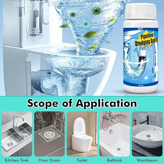 Wild Tornado Drain Clog Remover,Powerful Pipeline Dredging Agent,Unclog Sink Drain Cleaner, for Kitchen Bathroom Sinks Tubs Pipe