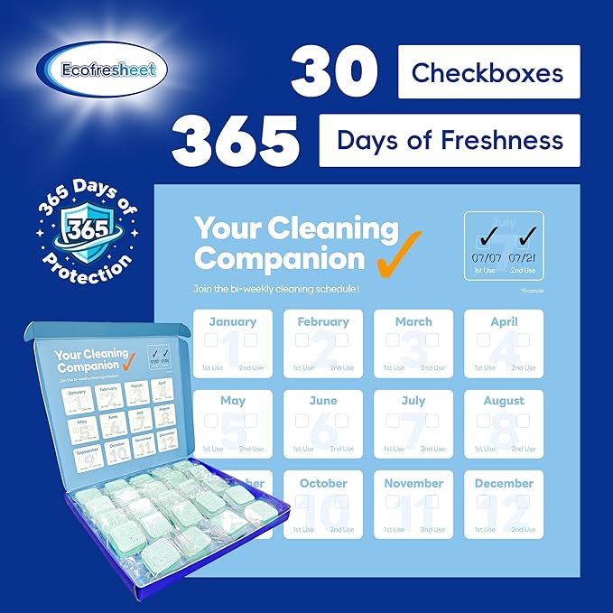 Washing Machine Cleaner Tablets for Pet Owners – Pro 30 Tablets | Deep Clean Formula to Remove Pet Hair & Odor| Septic Safe, Compatible with HE, Top & Front Load Washers