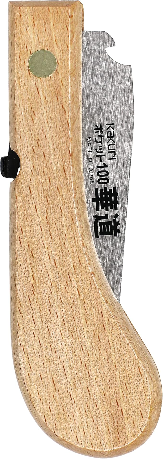 KAKURI Bonsai Saw Folding 4" for Bonsai and Ikebana Cutting, Japanese Pull Saw Razor Sharp Japanese Steel Blade, Mini Pocket Bonsai Pruning Saw for Branch, Foldable Wood Handle, Made in JAPAN