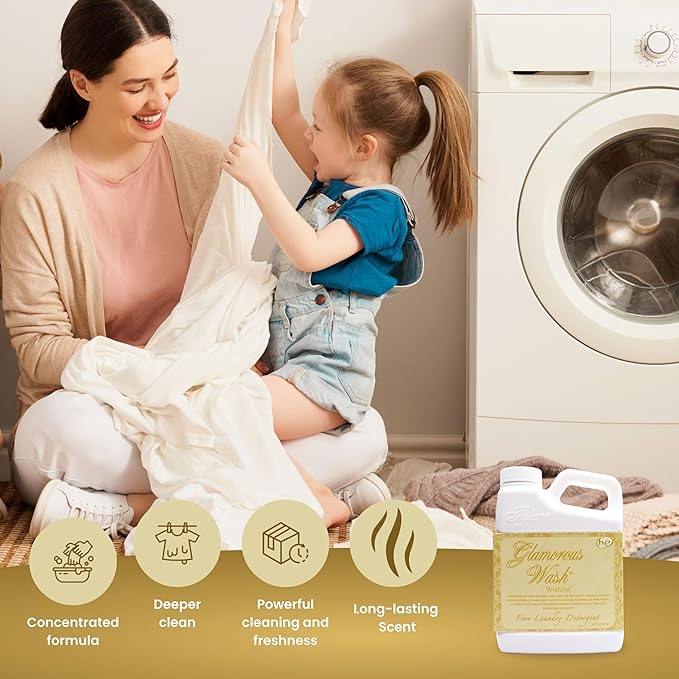 Worldwide Nutrition Bundle: Tyler Glamorous Wash Wishlist Scent Fine Laundry Liquid Detergent - Hand and Machine Washable - 16 oz, 454-gram Container and Multi-Purpose Key Chain
