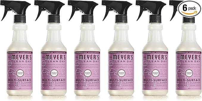 Mrs. MEYER'S CLEAN DAY All-Purpose Cleaner Spray,Peony,16 fl. oz,(Pack of 6)