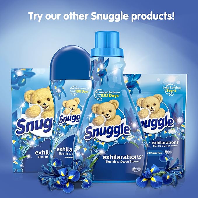 Snuggle Fabric Softener Dryer Sheets, Blue Iris & Ocean Breeze, 70 Count